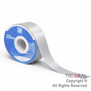 CINTA LISA 20 MM X 25 MTS PLATA GRIS